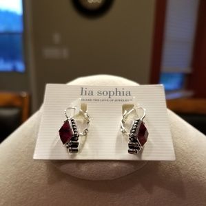 Lia Sophia "Lady in Red" earrings